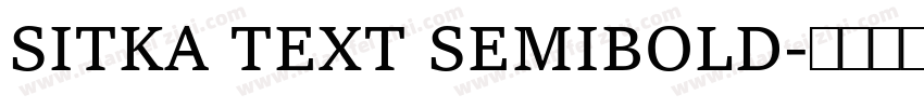 SITKA TEXT SEMIBOLD字体转换